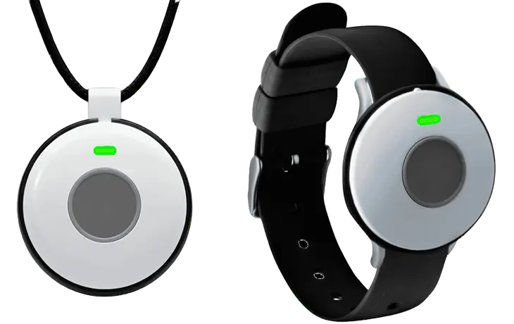 Packshot com dois aparelhos da TeleHelp.